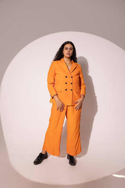 Lily Orange Blazer Set
