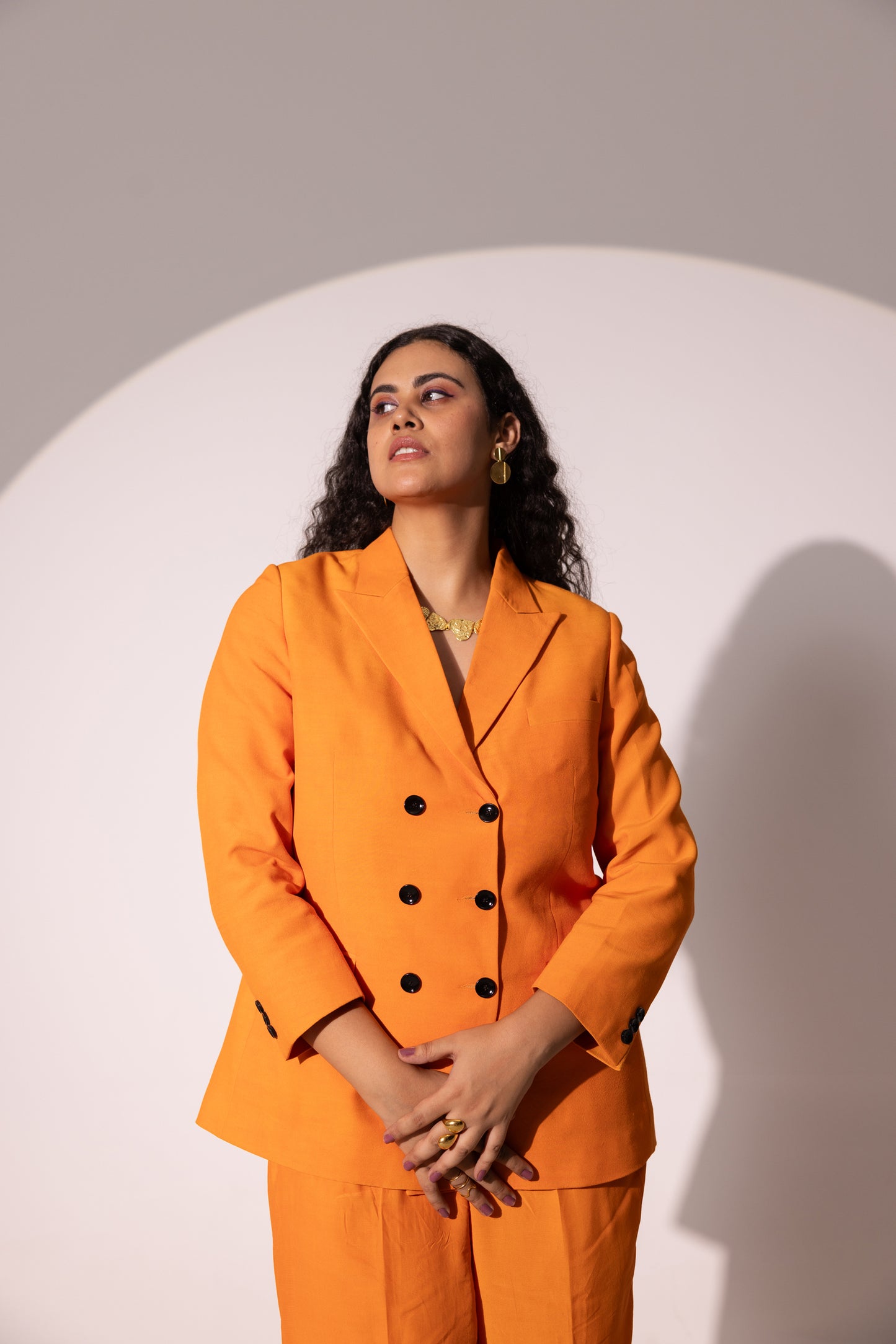 Lily Orange Blazer Set