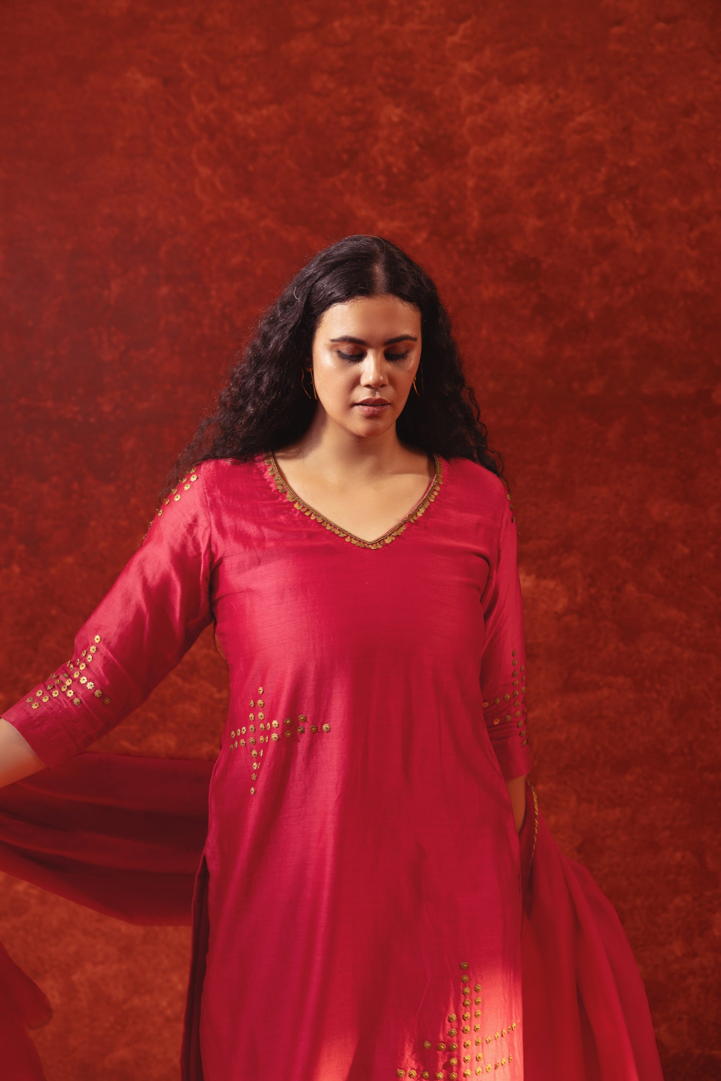 CHANDERI HASHTAG SUIT