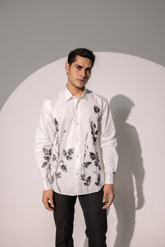 Liam Hand Paint Leaf Shirt