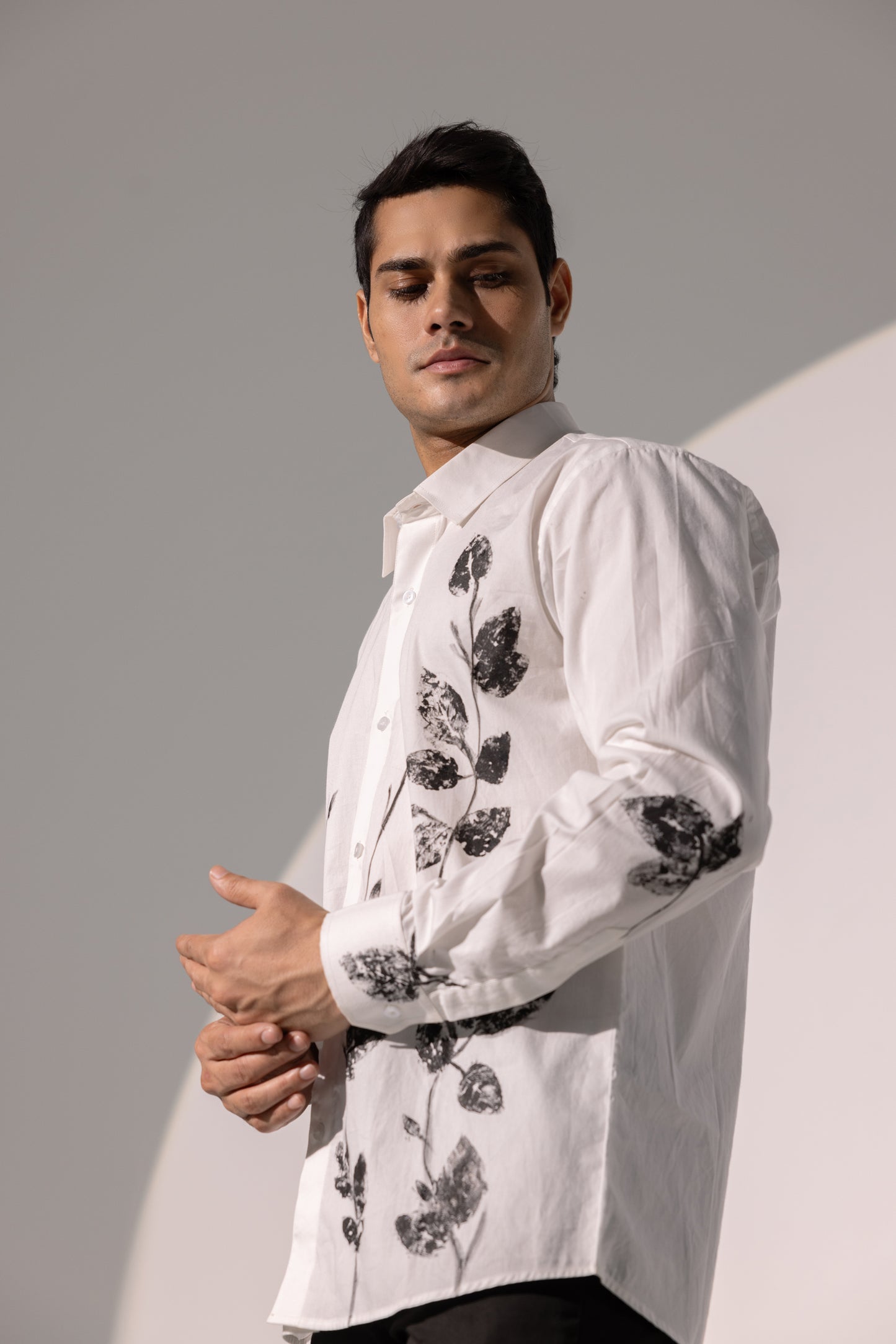 Liam Hand Paint Leaf Shirt