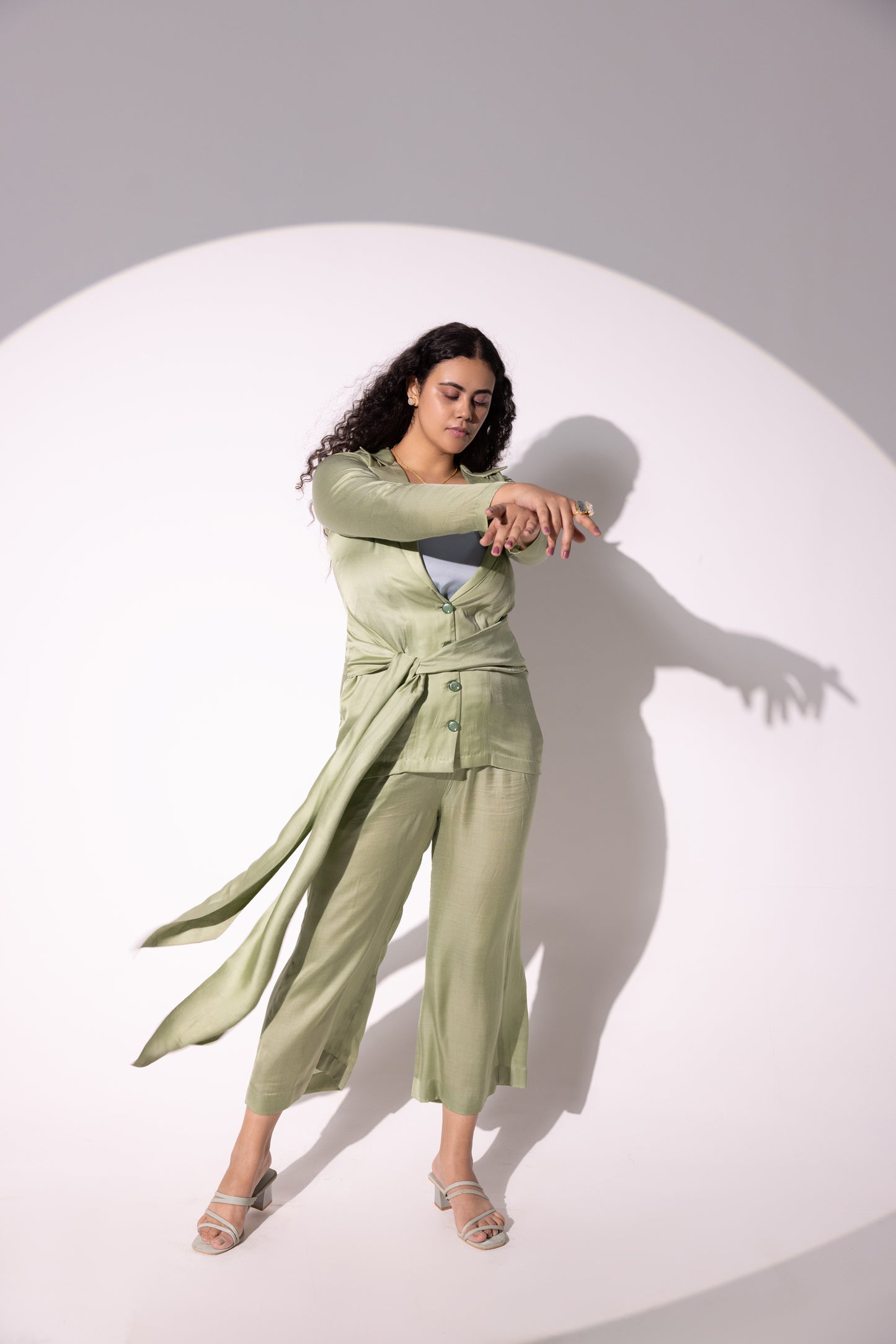 Olivia Moss Satin Tie Co-ord Set
