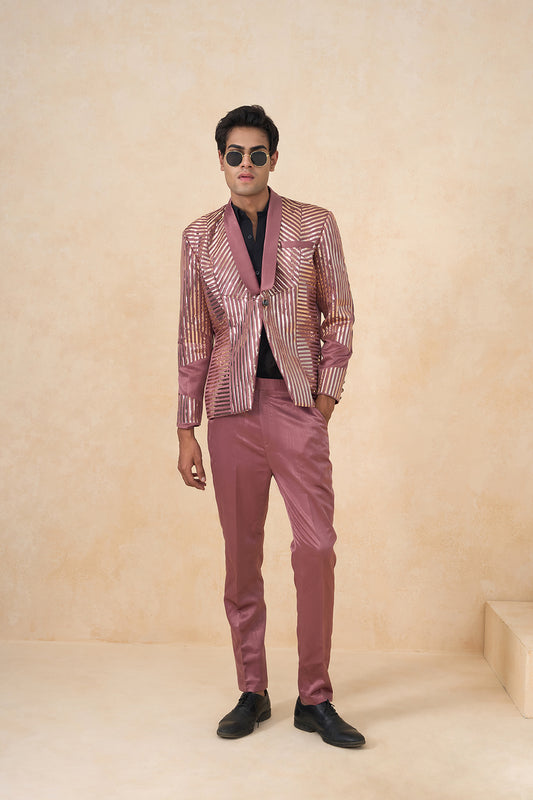 Twilight Gold 2 Piece Taped Blazer Set