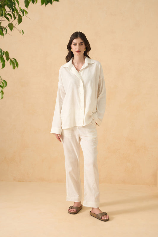 Coconut Veil Pure Linen Co-ord