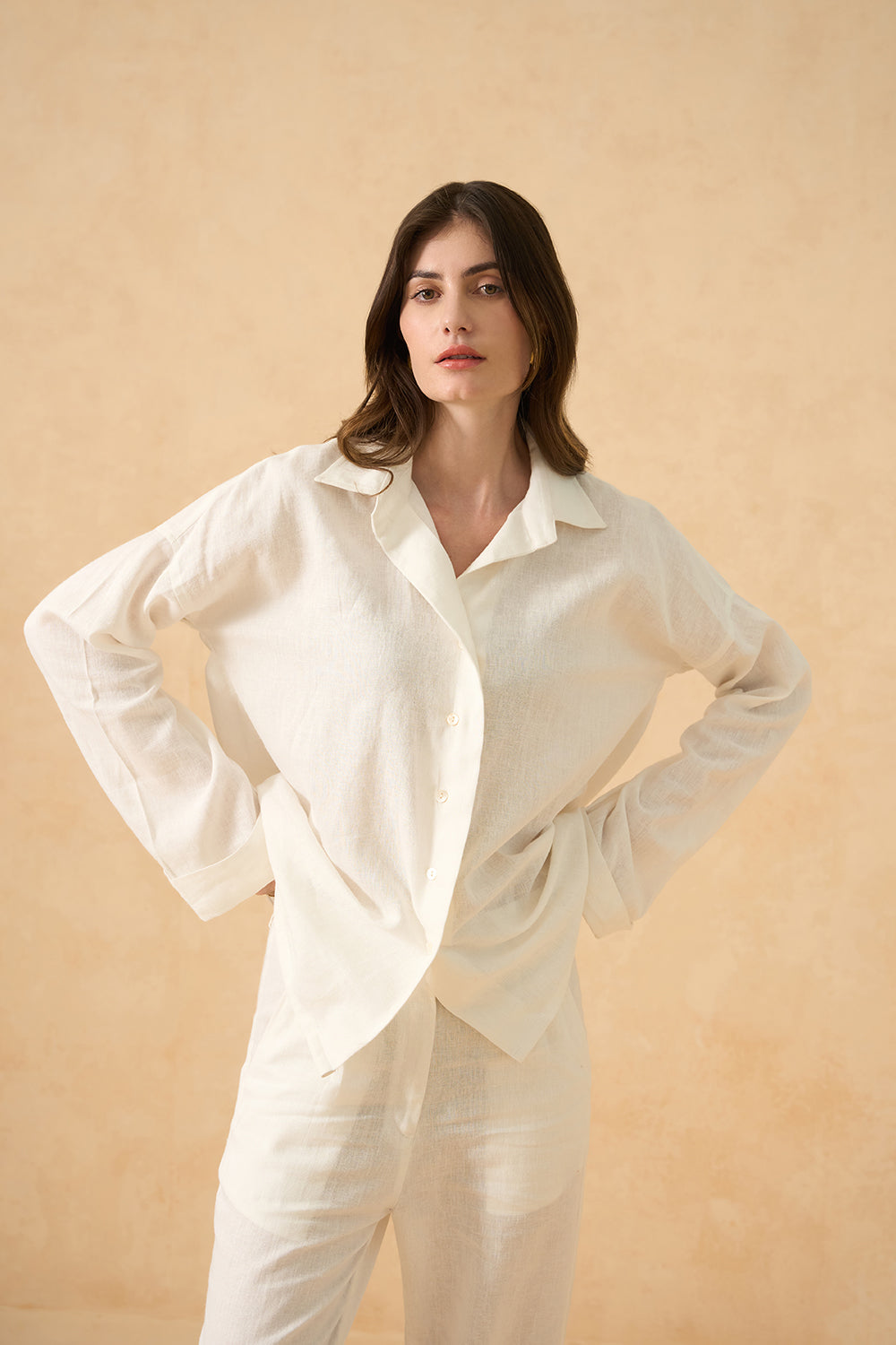 Coconut Veil Pure Linen Shirt