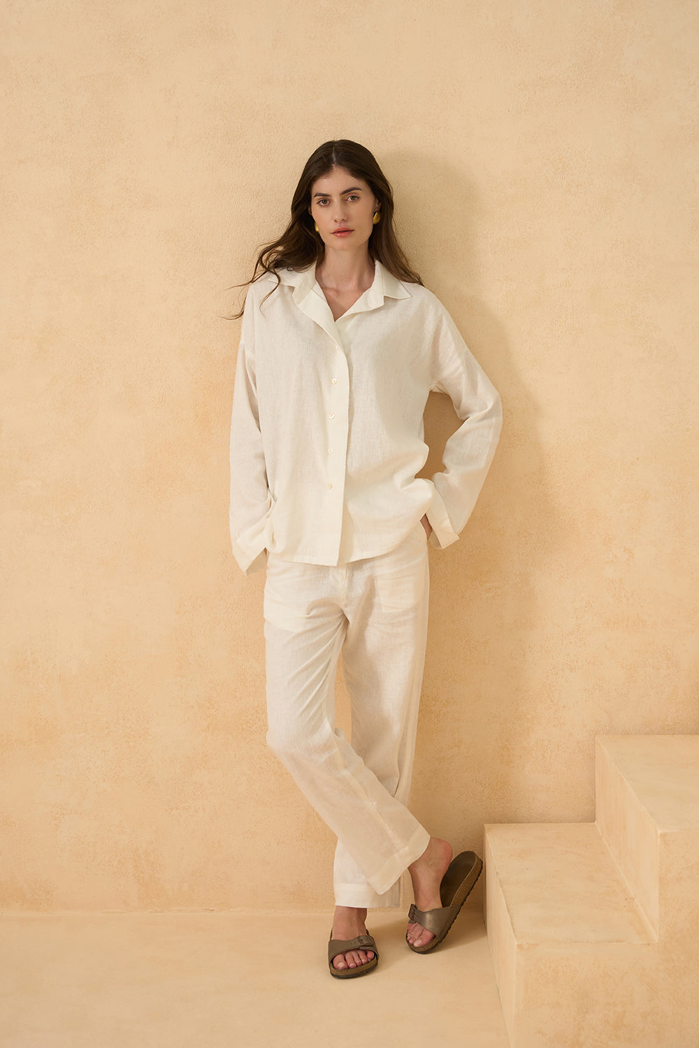 Coconut Veil Pure Linen Shirt