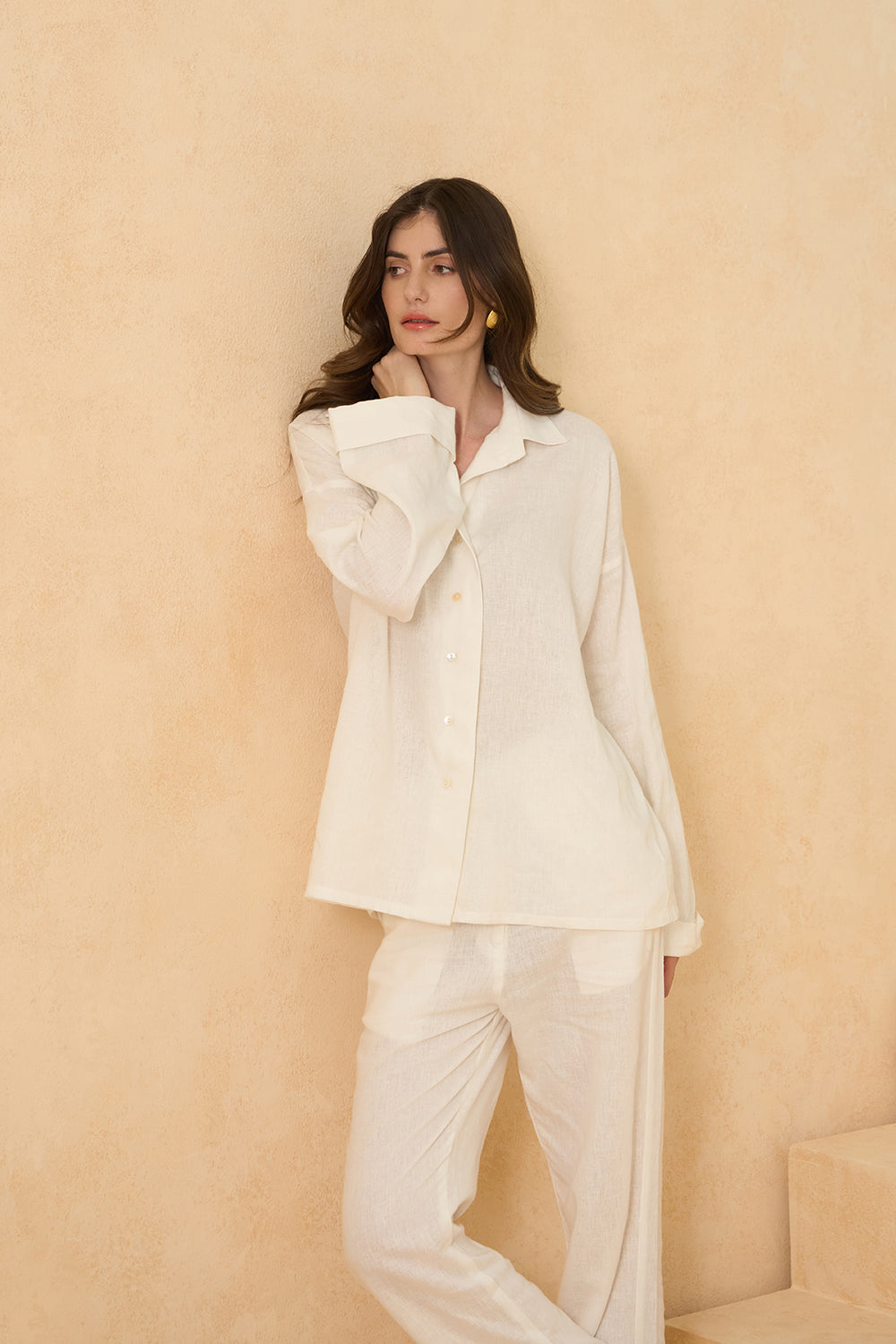 Coconut Veil Pure Linen Shirt