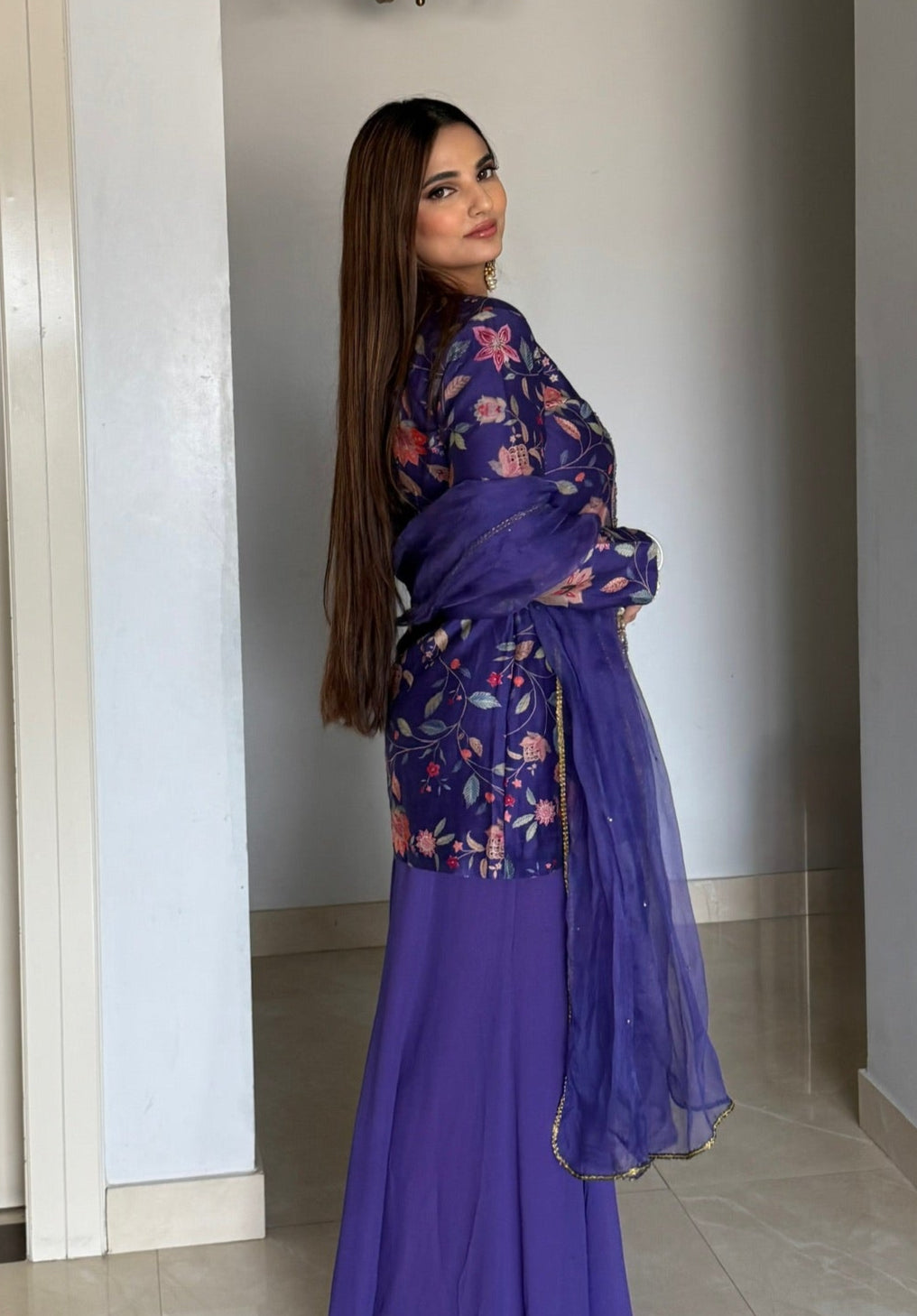 AZALEA SHARARA SET WITH EMBROIDERY