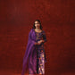 PURPLE SUIT WITH METAL EMBROIDERY WITHDUPATTA
