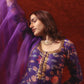 PURPLE SUIT WITH METAL EMBROIDERY with Dupatta